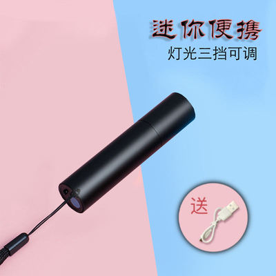儿童手电筒小型便携迷你家用学生可爱强光可充电户外不伤眼led