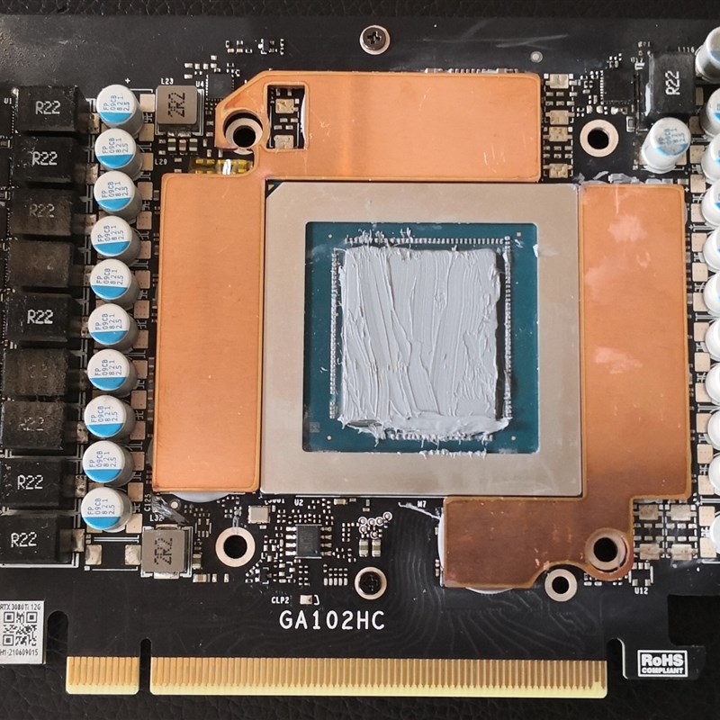 3070 30h80 3090显卡显存散热铜片用硅脂不需导热垫堪比水冷石墨