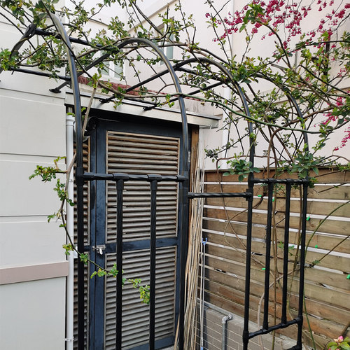 半边拱门花架爬藤架单侧花园庭院户外植物支架月季拱形葡萄攀爬杆