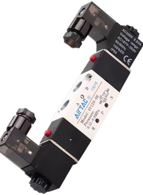 亚德客电磁气阀 4V110-06 4V120-06 4V130C-06 二位五通换向阀