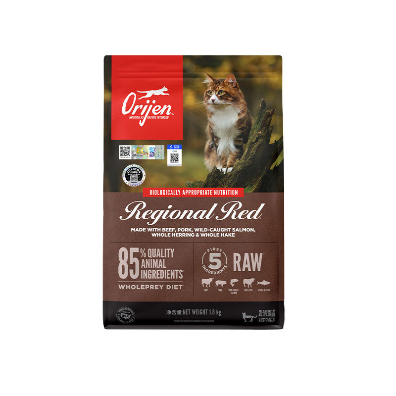orijen渴望进口十种肉猫粮牛肉无谷成猫通用全阶段s红肉猫粮1.8kg