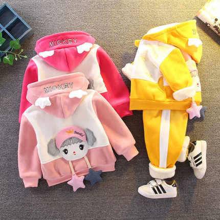 女童童装宝宝冬装婴儿童小孩套装0-1-5岁女宝宝两件套衣服冬装潮