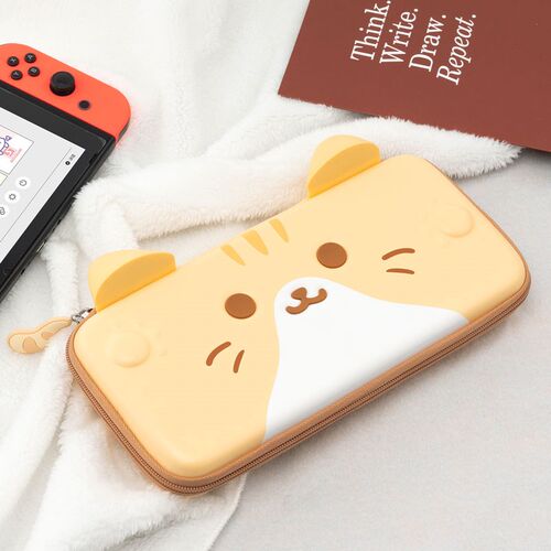 Pink  Switch Storage Bag Silicone Ear Protective Box PU H