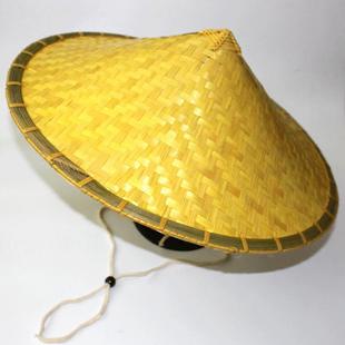 汉服斗笠古风草帽男编织竹防雨帽子遮阳武侠蓑衣装饰斗笠式头戴伞