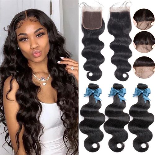 小众高货Brazilian Hair Weave Bundles With Frontal 13x4 HD Tr