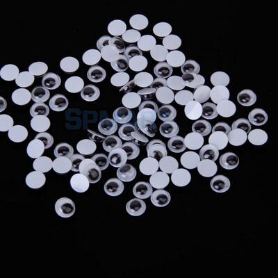 速发100pcs Round Moving eye Movable Wiggly Wiggle Craft Eyes