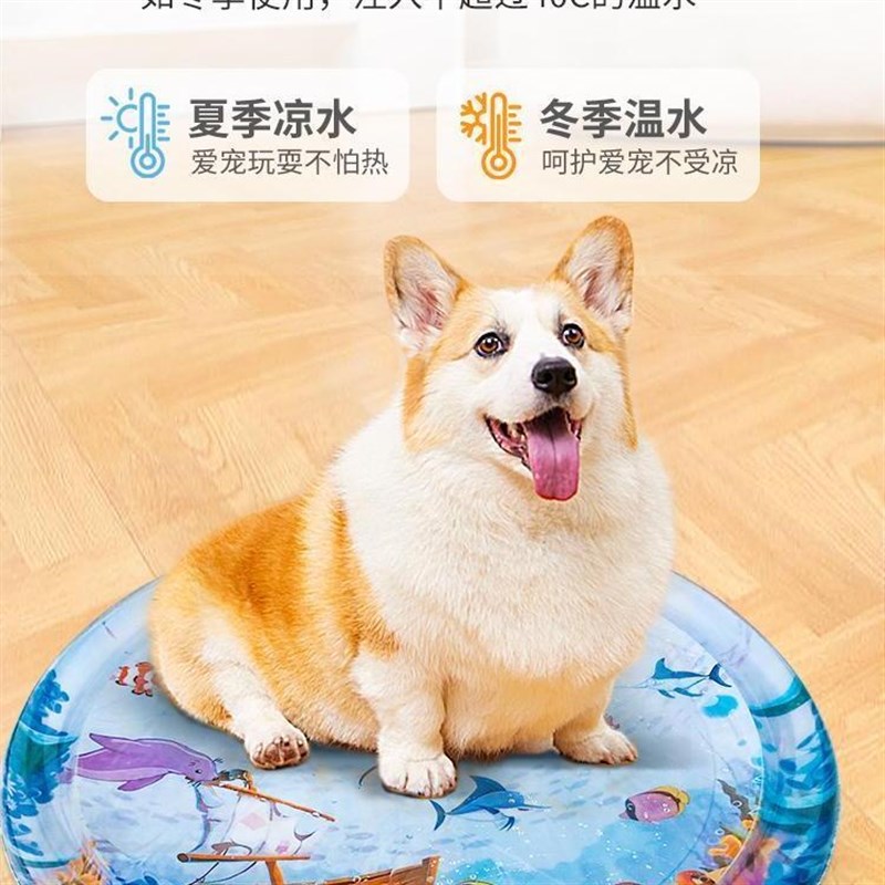 宠物冰窝夏季猫窝狗窝大尺寸夏日降暑降温水床充气凉窝注水冰垫