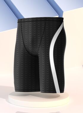 游泳裤男士五分泡温泉防尴尬2023新款L平角泳衣学游泳全套装备