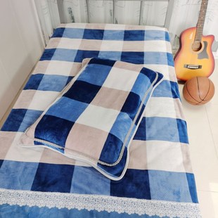 学生宿舍床笠款 床上三件套牛奶绒90x190或2米住校绒被套150x200cm