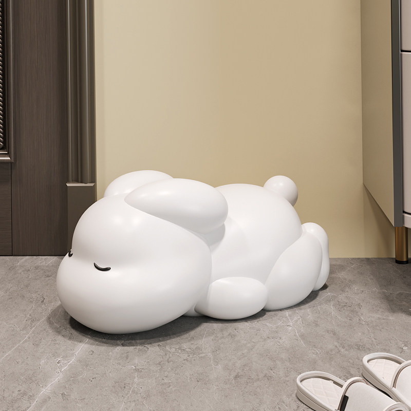 卡通可爱换鞋凳创意个性奶油风凳子入户门门口家用穿鞋凳儿童矮凳,家居饰品,落地摆件,淘宝优惠券,粉丝福利购,淘宝优惠卷