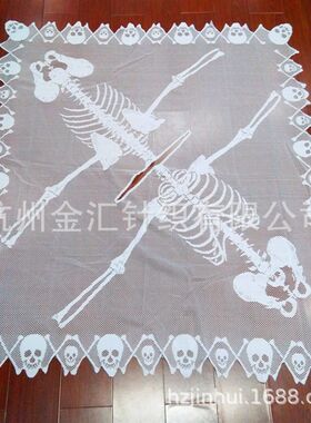 万圣节骨架披肩鬼节白色白色骷髅头派F对装扮化妆舞会人骨披风斗