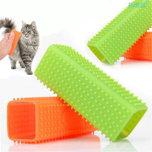 热销1 PC Massage Clean Hair Brush Wool Cleaner Dog Cat Bath