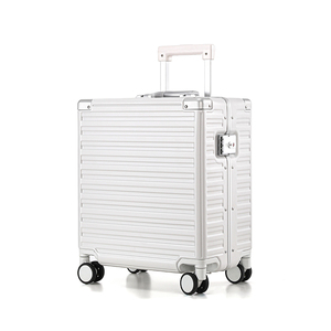 小型行李箱铝框款女2023新款18寸H登机箱静音万向轮拉杆旅行箱