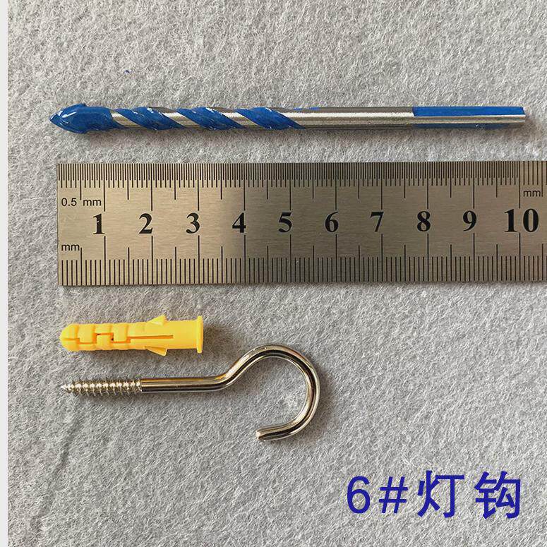 膨胀螺丝挂钩万能自螺丝钉问号勾带圈钩羊眼攻钩灯钩吊环铁钩新款
