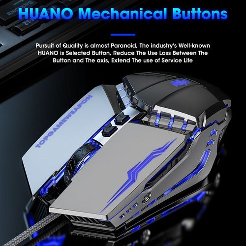 USB Wired Gaming Mouse 2400DPI Adjustable 4 Buttons LED Opti