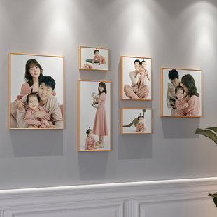 推荐 高级感照片墙相框组合定制婚纱照全家福挂墙打印加装 裱洗儿童