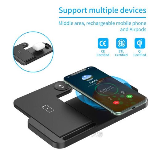 15W Qi Wireless Charger 4 in 1  Charging Station for App