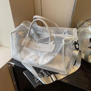 透明游泳收纳包大容量干湿分离运动沙滩健身包短途旅行手提行李包