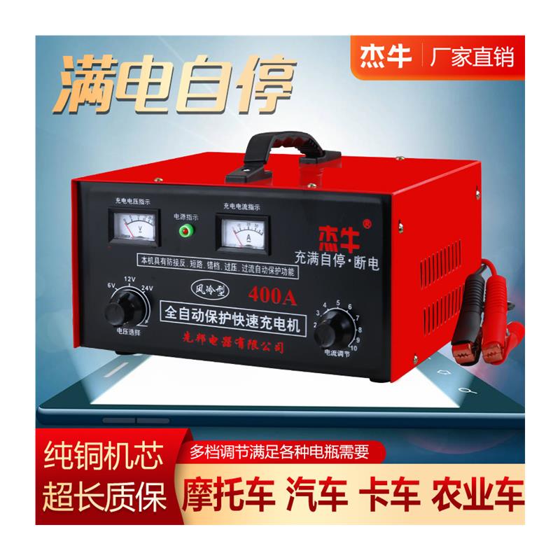 汽车电瓶充电器12V24V智能全自修动复Q大功率铜车纯货蓄电