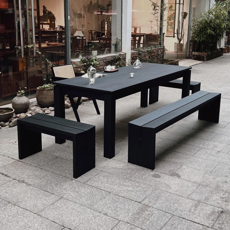 碳化木板白蜡木板桌面黑色桌板茶桌电脑桌大板桌桌面板实木板定制