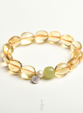 润古物语 天然高品质黄水晶手链  人手一条2022年好运手串