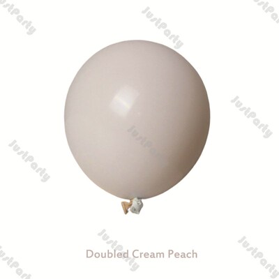 Doubled Apricot Balloon Garland Pastel Blush Nude Champagne