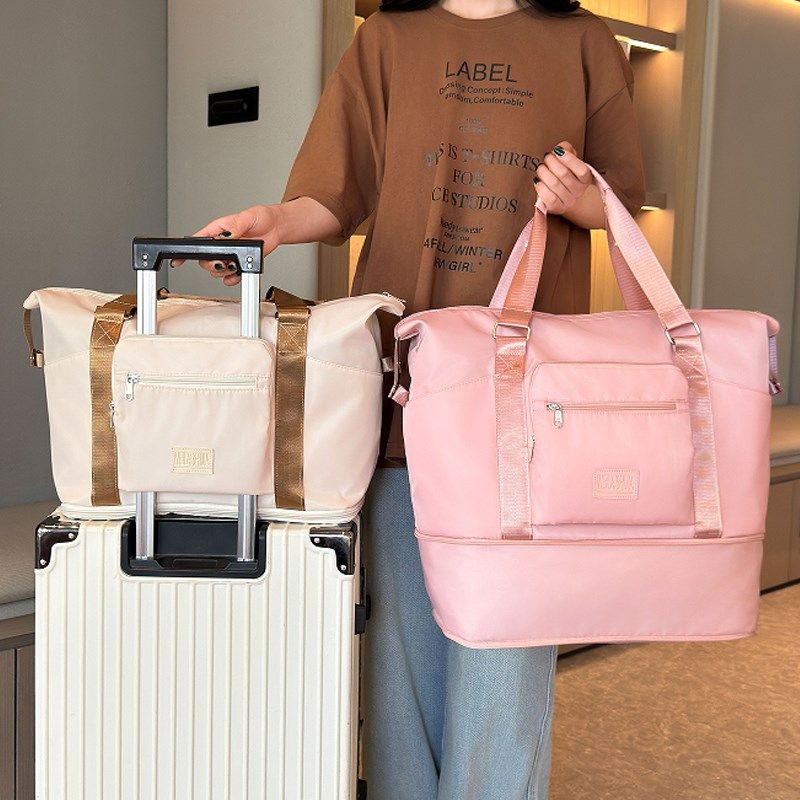 手提旅行包女双肩背包大容量轻便待产收纳袋短途行李包可套拉杆箱,箱包皮具/热销女包/男包,旅行袋,淘宝优惠券,粉丝福利购,淘宝优惠卷