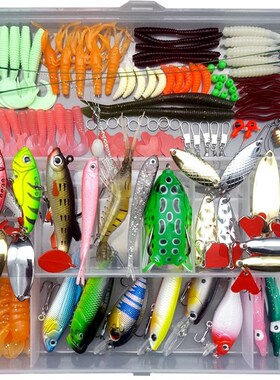 205/206/207Pcs Fishing Lures Set Mixed Minnow Spoon Lure Sof