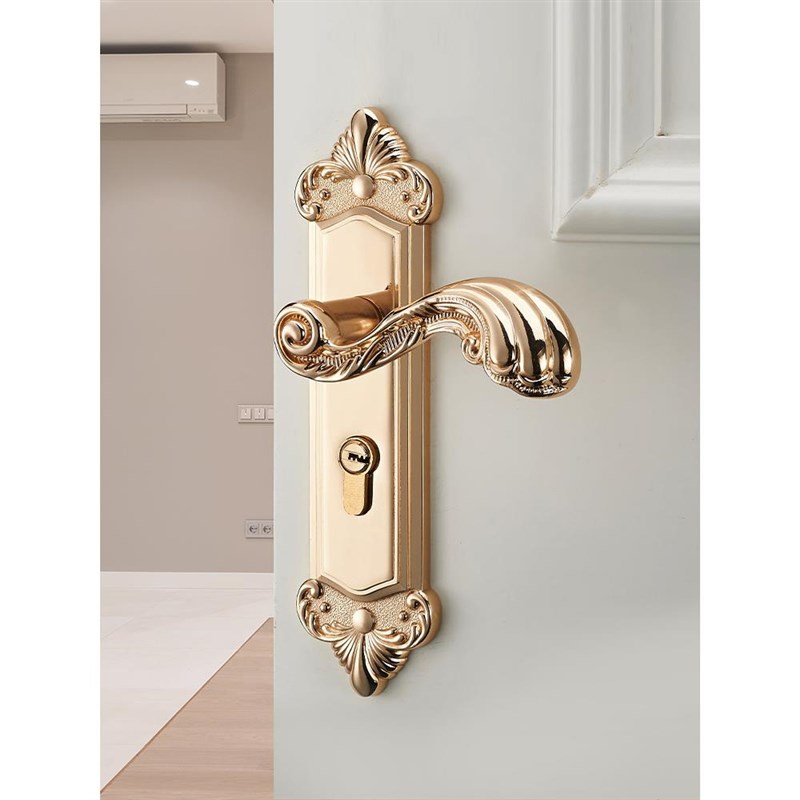 欧式门锁室内卧室家用锁具木门锁房间静音磁吸锁美式房门锁通用型