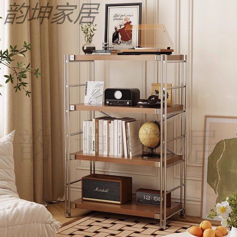 日式钢木置物架书架落地多层客厅阳台储物架家用厨房微波炉收纳架,商业/办公家具,置物架/陈列架/储物架/展示架,淘宝优惠券,粉丝福利购,淘宝优惠卷