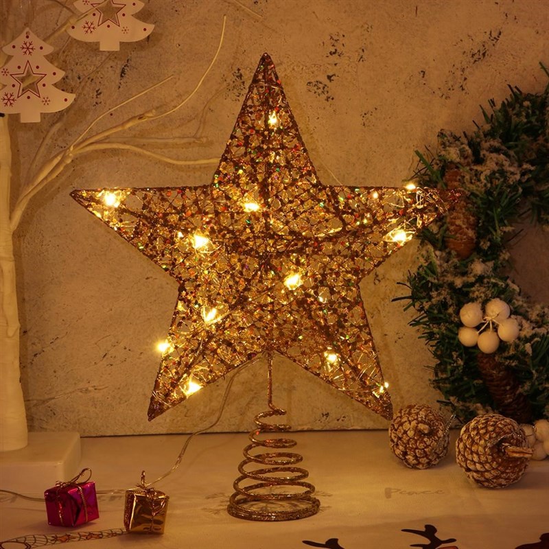 Christmas Tree Star Tree Topper Operated Treetop Decoration