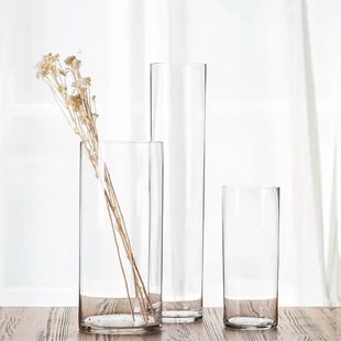 straight glass vase wedding Large simple decoration