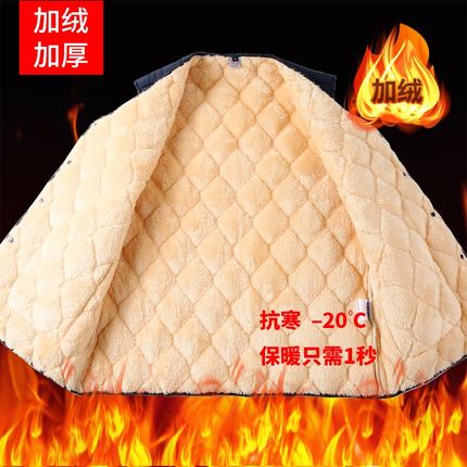 2024新款羽绒棉马甲男士中老年加厚加绒保暖背心坎肩秋冬季爸爸装