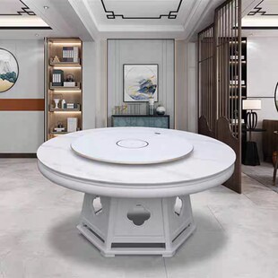 旋转餐桌可扩大伸缩旋转小圆桌变大餐桌实木多功能餐桌带转盘家用
