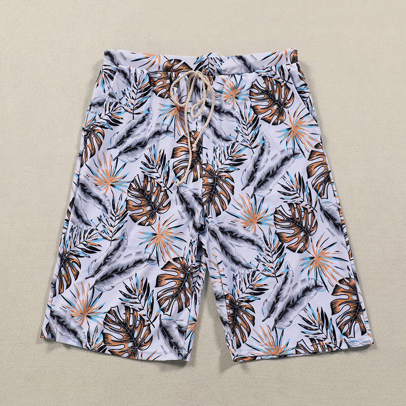 男士沙滩裤可下水冬天泡温泉2022年新款大码泳裤速干五分度假泳衣