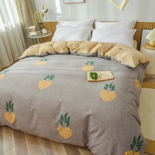 冬季 加厚全棉磨毛被套单件229x230纯棉被罩248x248cm双人2.3x2.5m