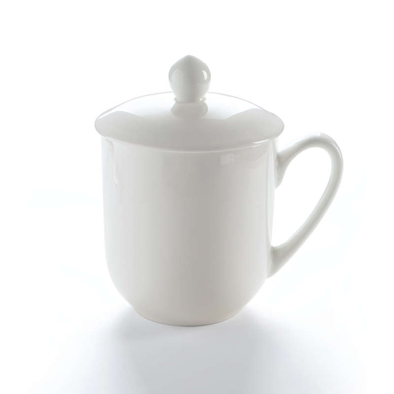 骨瓷茶杯纯白色陶瓷会议杯办公水杯茶水杯开会杯免费定制logo印