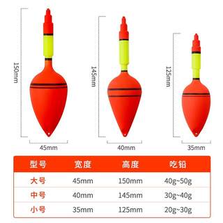 速发大肚漂红旗鲢鳙钓组套装红漆远投大肚漂红色水怪浮钓龙虾浮漂