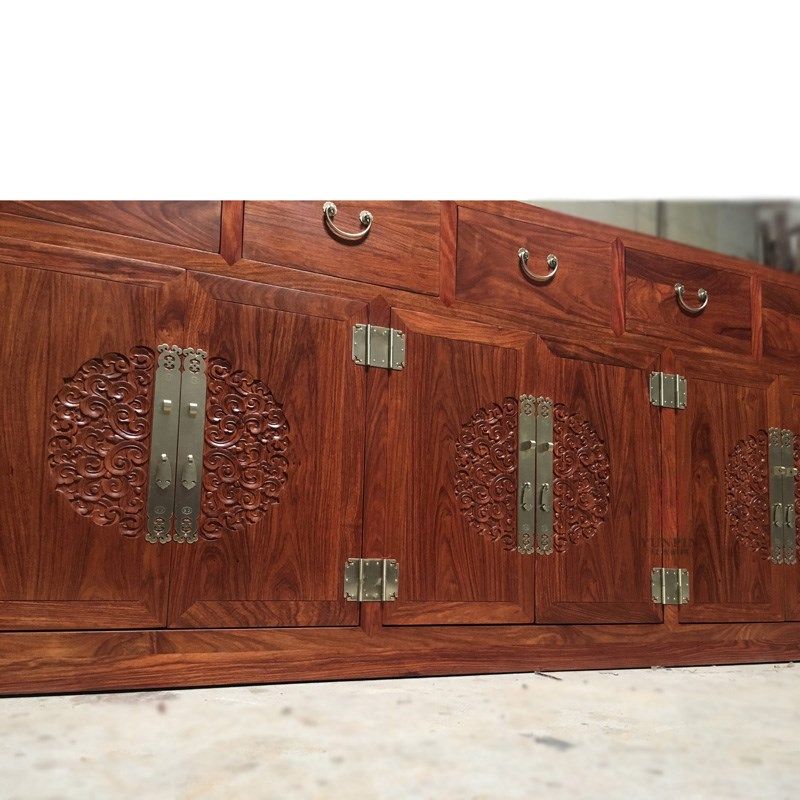 新中式祥云餐边柜六门红木简约储物边柜餐厅四门全实木苏梨歌家具,住宅家具,红木餐边柜,淘宝优惠券,粉丝福利购,淘宝优惠卷