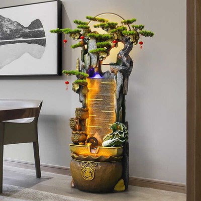 假山流水摆件落地循环喷泉客厅阳台办公室招财玄关水景开业乔迁礼