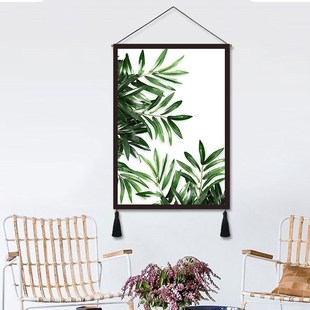 装 北欧风格 饰画客厅in现代简约s挂画绿植物小清新沙发背景挂毯画