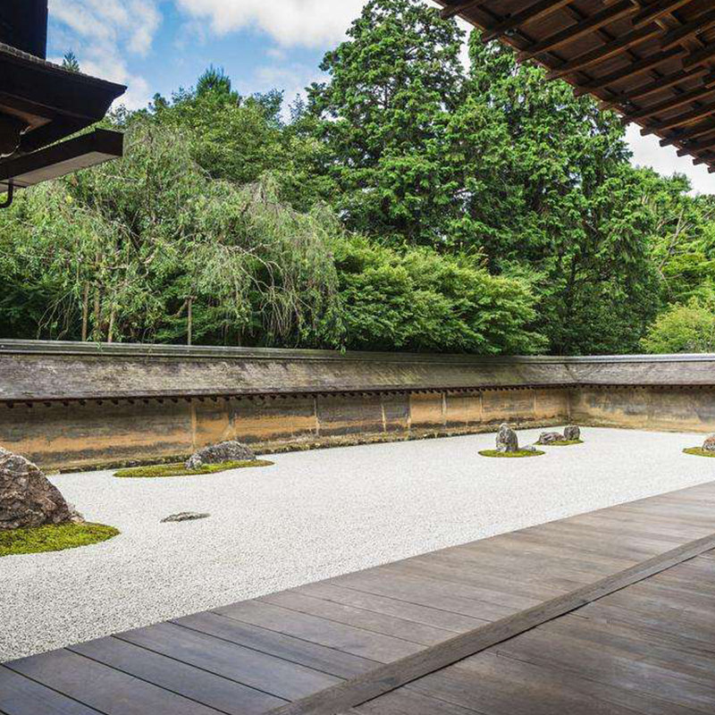 深灰色景a观砾石黑色水洗石日式庭院米石造景枯山水露营风花园石