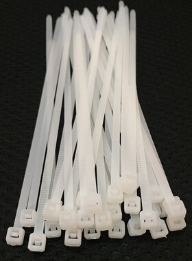 尼龙新料环保加粗加韧白/黑色塑料尼龙扎带5X150mm型号足数500条