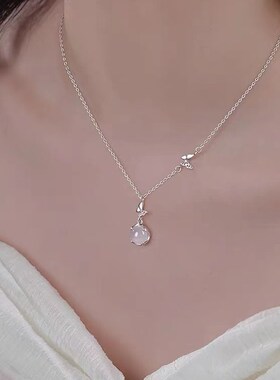 925镀银蝴蝶项链2023新款爆款轻奢高P级女小众设计锁骨链