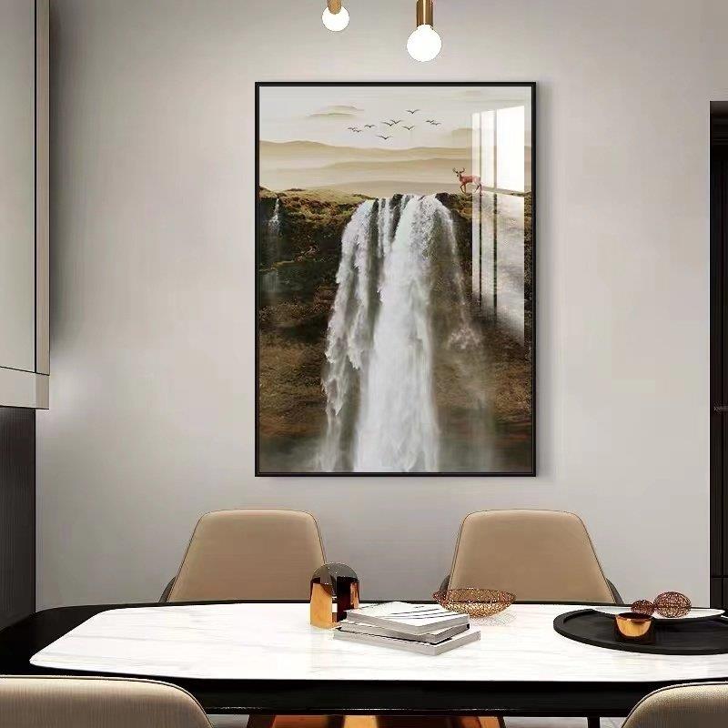 新品电表箱装饰画免打孔竖版画遮挡客饭H厅画配电简约悬挂掀盖电