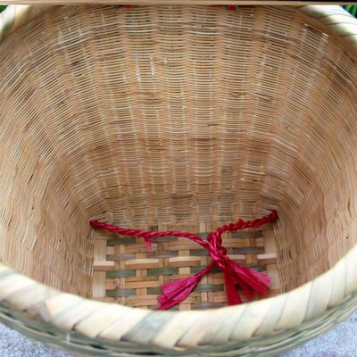 背篓竹编农用买菜背箩筐背兜竹子编织藤篮子可Q做舞蹈道具采茶竹