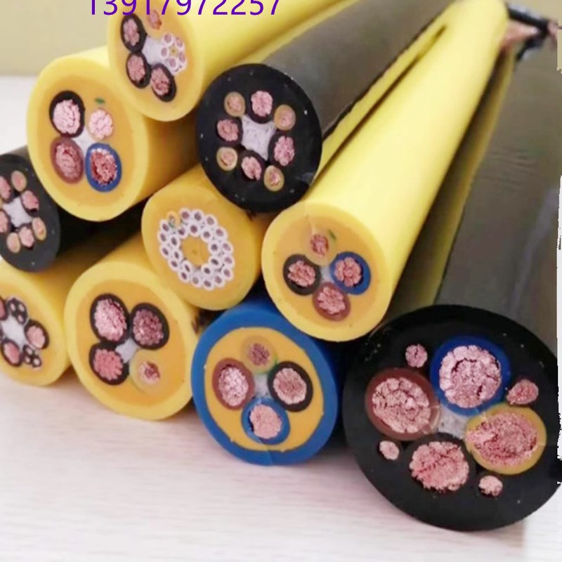 垃圾吊渣吊抓斗垂直供电/q控制电缆RLR 4×16+2×(4×1.5)抗拉伸