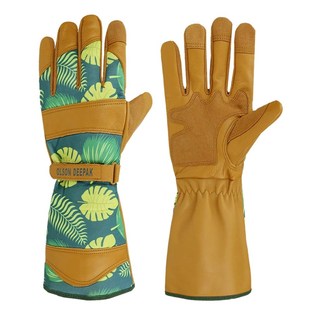 Gloves with for OLSON Grain Wos DEEPAK Gardening Leather Yar