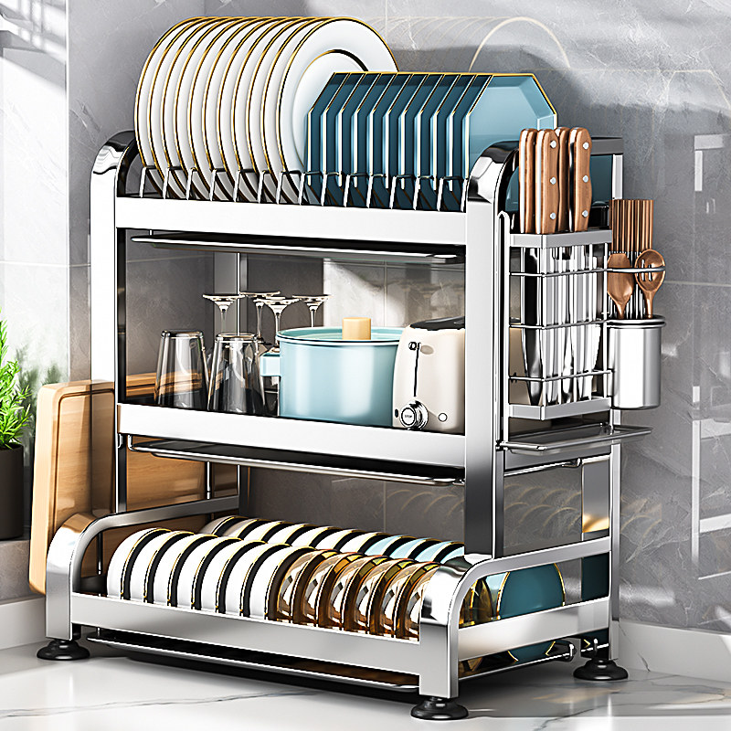 不锈钢碗碟收纳架厨房p置物架家用多功能放碗架碗筷碗盘沥水架碗,厨房/烹饪用具,碗架,淘宝优惠券,粉丝福利购,淘宝优惠卷