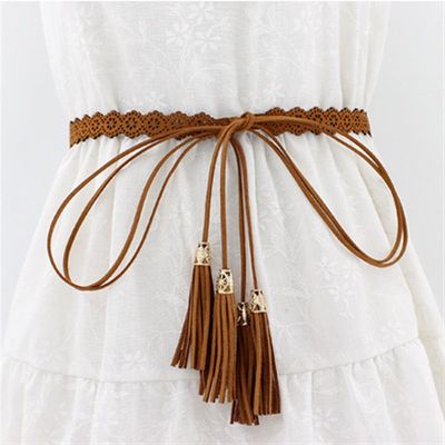 速发New Ladies Belts Fashion National Style Hollow Tassel Ti